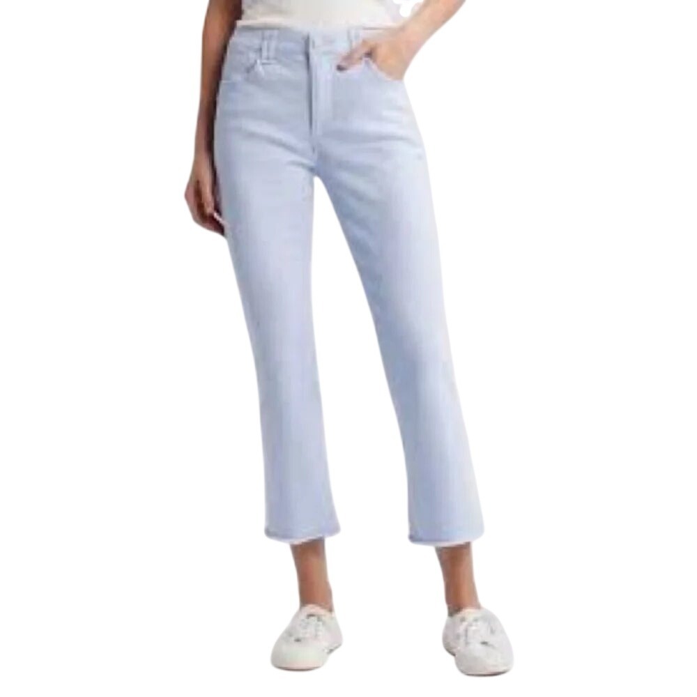 NWT Wit & Wisdom Womens Ab-solution High Rise Straight Ankle Jean Icy Blue Sz 12